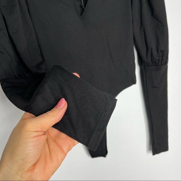 BB Dakota x Steve Madden Black One Piece Sweetheart Long Sleeve Bodysuit Size XS - Picture 7 of 12